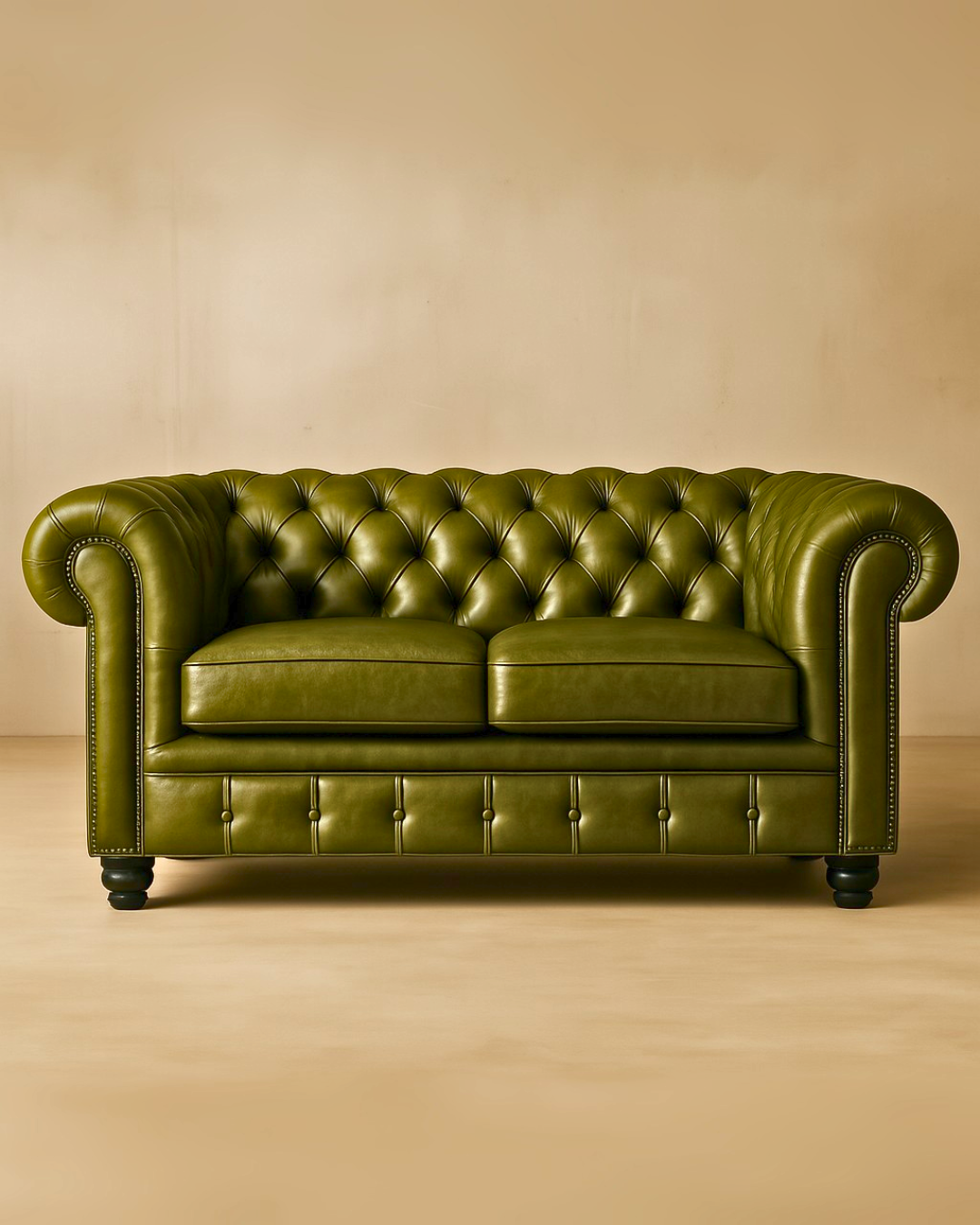 Love Seat Chesterfield de Piel Genuina - Imagen 2