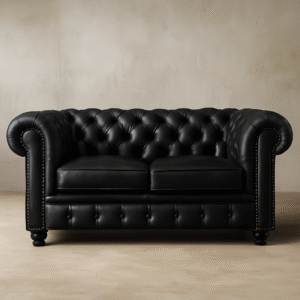 Love Seat Chesterfield de Piel Genuina